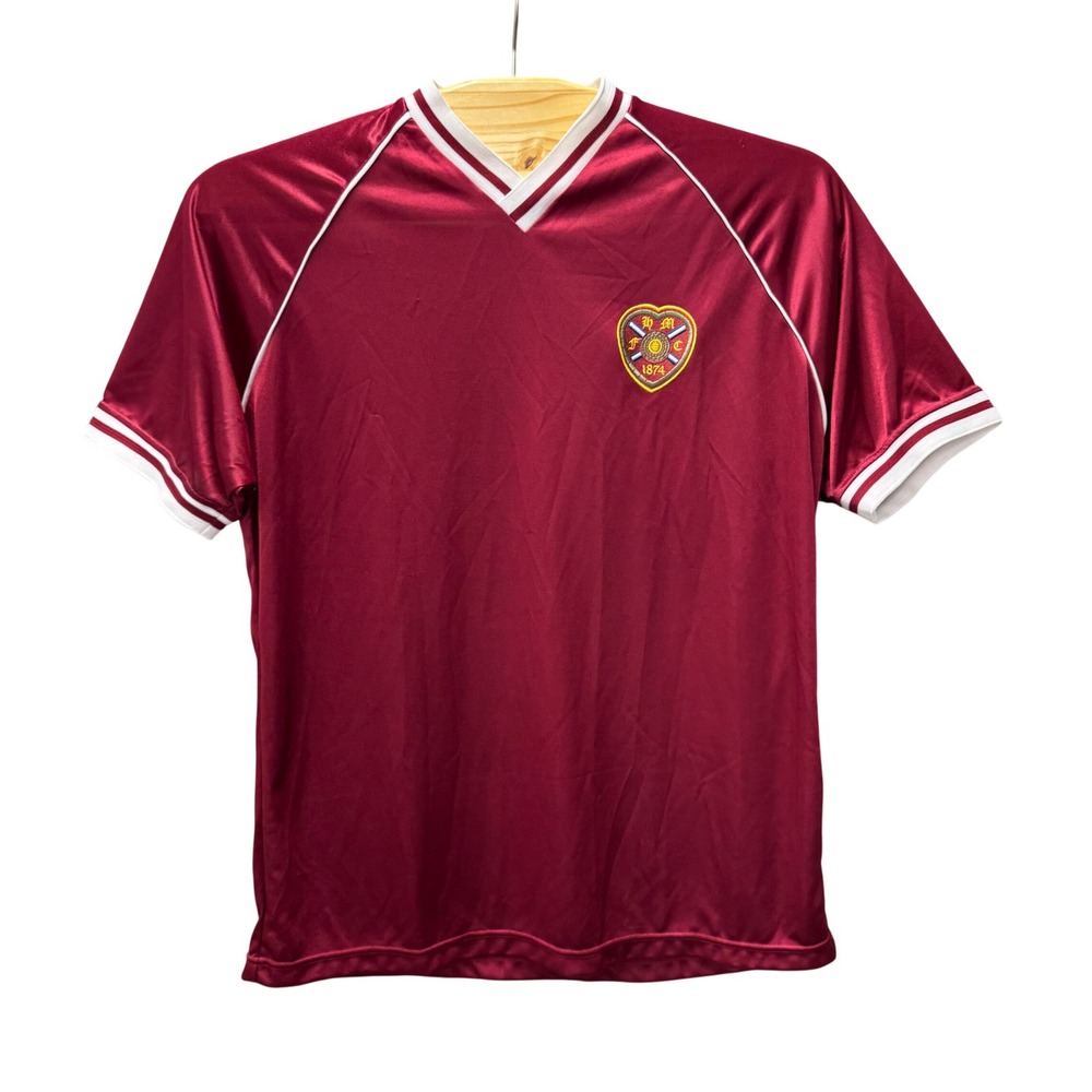 Toffs Heart of Midlothian FC Retro Football Shirt Maroon Mens XXL Made in UK